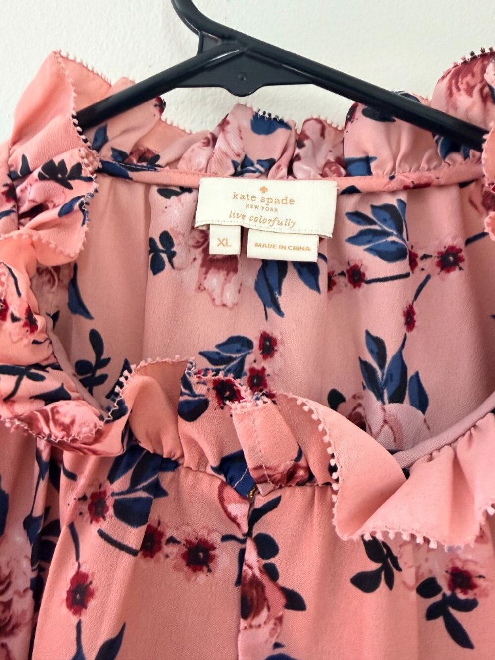Kate Spade Prairie Rose Flutter Top size XL - Picture 2 of 3